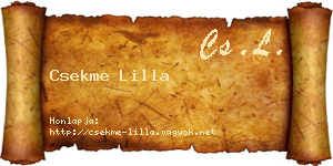 Csekme Lilla névjegykártya
