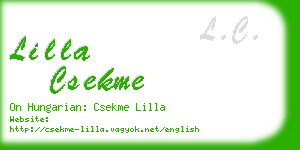 lilla csekme business card